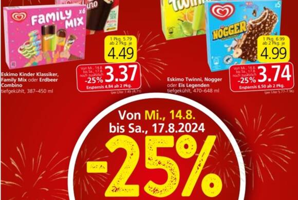 Eis Aktion bei Spar Moser