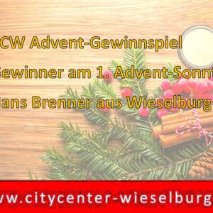 Gewinner Adventgewinnspiel: Hans Brenner